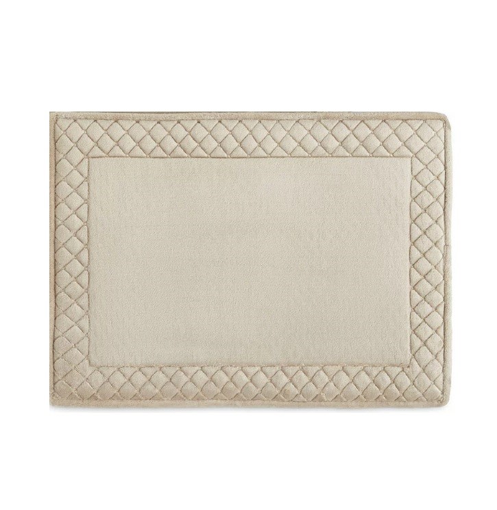 2 x TOWN & COUNTRY LIVING Memory Foam Bath Rug, Hummus Diamond Pattern, Sma
