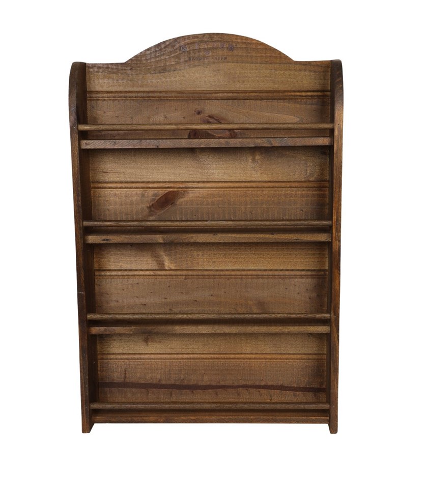 G-FRESH The Sous Chef 4Tier Dark Rustic Coloured Spice Rack, Holds up to 2