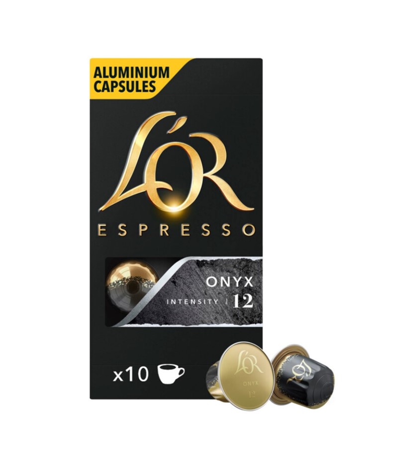 8 x Pack of 10pc L'OR Espresso Onyx Coffee Capsules, 52g. Best Before: 10/2