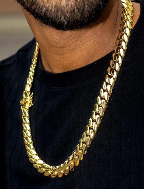 18KGold Filled/Italy Stamped Chain Yellow 8mm-55cm