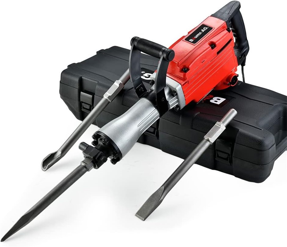 BAUMR-AG 2200W Pro-Grade Electric Demolition Jackhammer, with 3 Bonus Chise