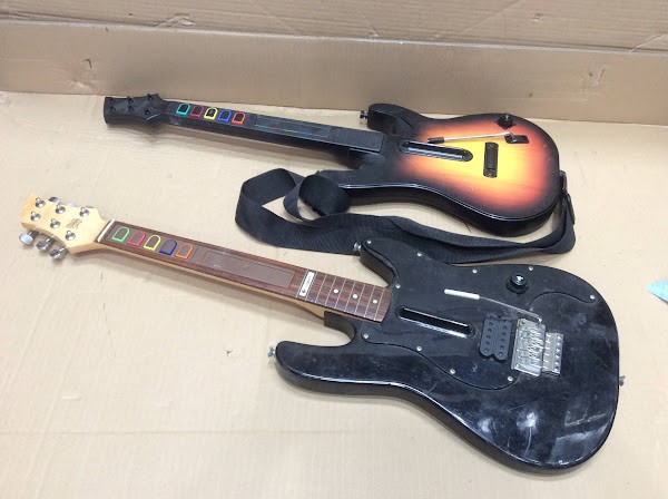 Red Octane Guitar Hero Mixed Brand Guitar Controllers (Lot of 2)