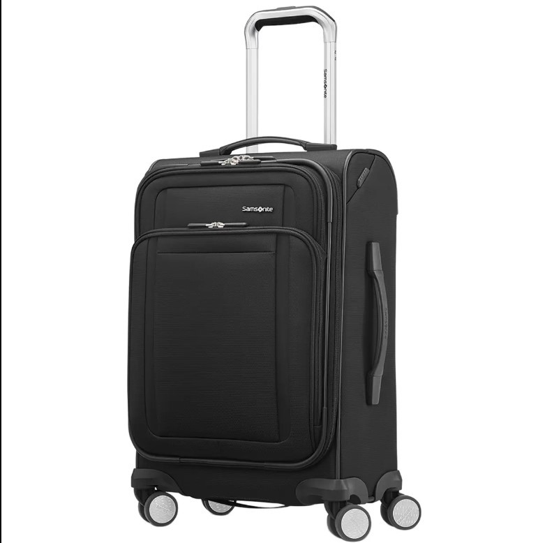 SAMSONITE RENEW Softside Luggage, Black, Small: 32L.