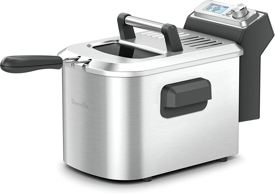 BREVILLE The Smart Deep Fryer, Brushed Stainless Steel, 4L Oil Capacity, 7