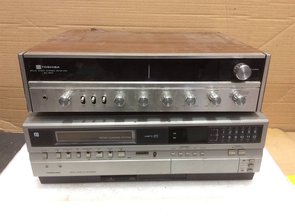 Toshiba SX-150C Stereo Receiver + VHS Video Cassette Recorder