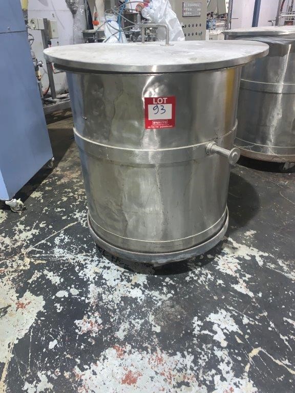 Stainless Steel Storage Cylinder on Wheels