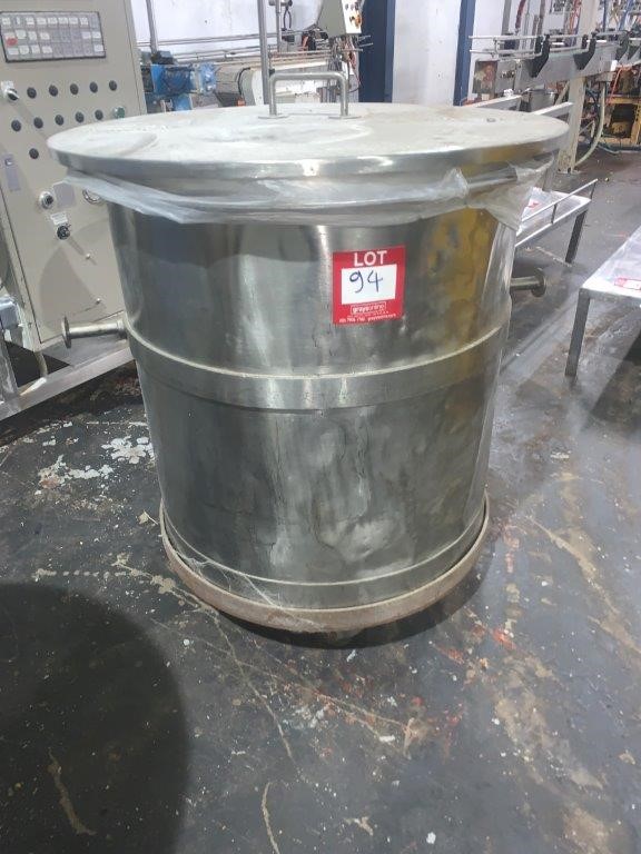 Stainless Steel Storage Cylinder On Wheels