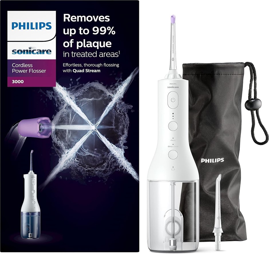 PHILIPS Sonicare Series 3000 Cordless Power Flosser, HX3826/31. NB: Minor U