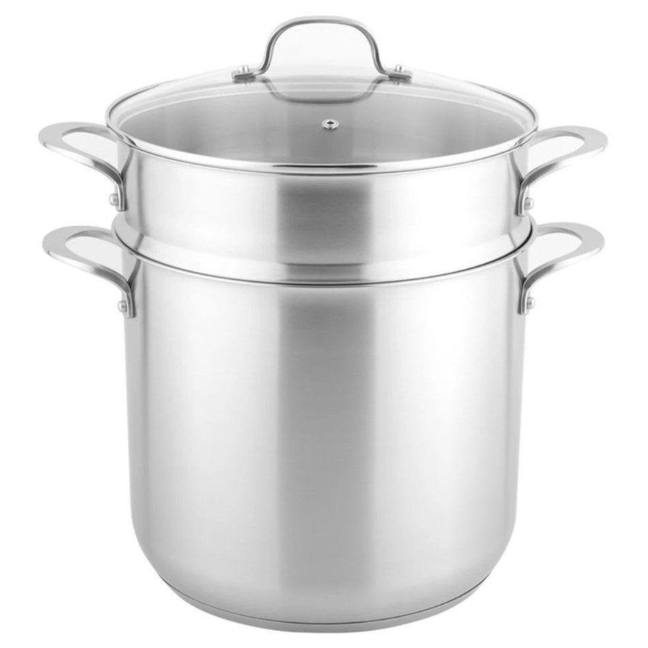 LINKFAIR Stainless Steel Stockpot With Steamer, 15L.