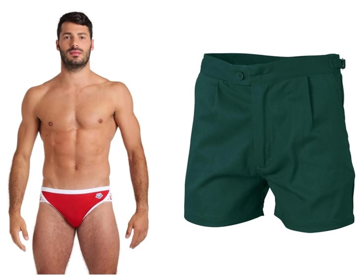 BUNDLE of 2: ARENA Men's Icons Swim Briefs (Red/White, Size 32) + TOMYEUS D