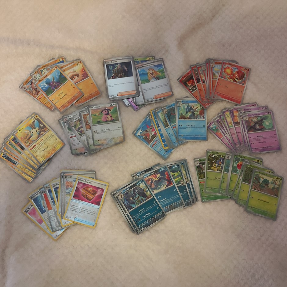100 Pokemon Cards Reverse Hollows, All Genuine