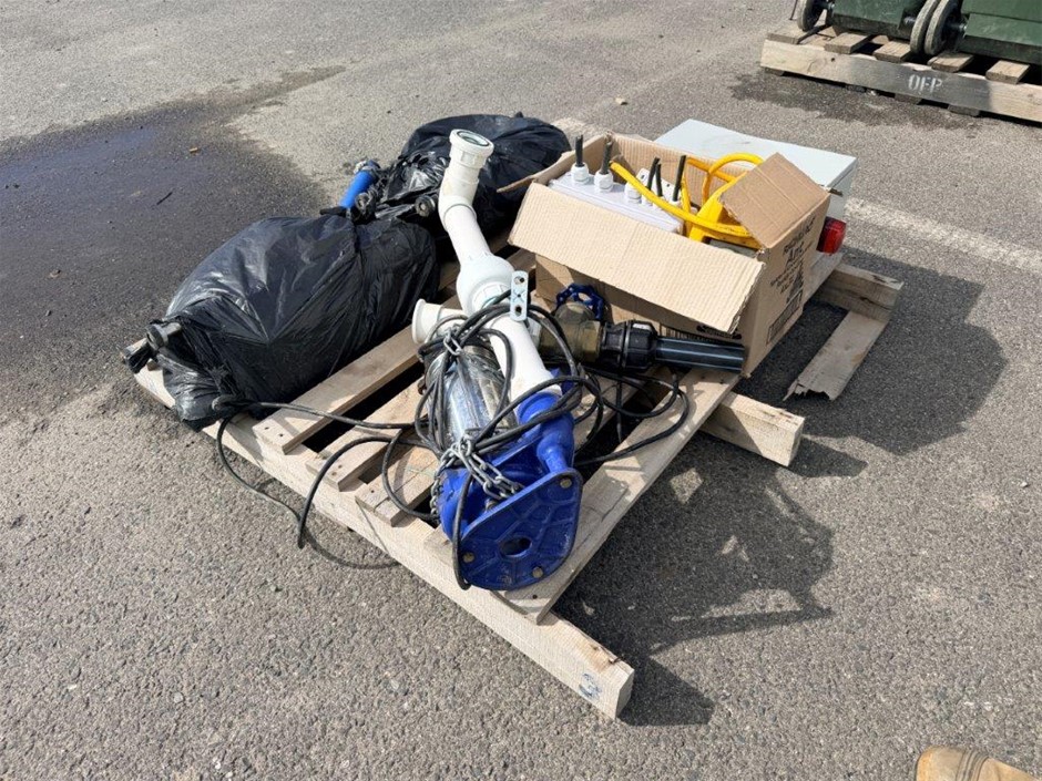Pallet of Water Pumps and Accessories