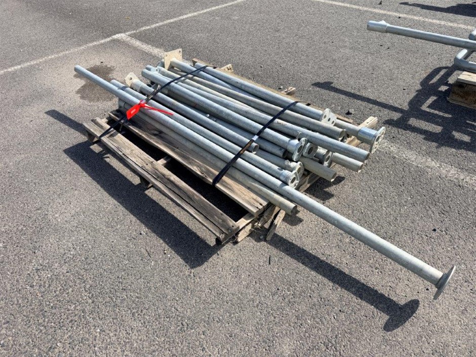 Pallet Of Assorted Steel Railing Components