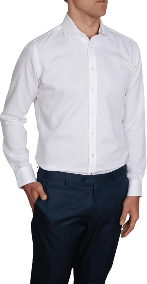 ABELARD Men's Bedford Dobby Slim Fit Shirt, Size L, White, A222102128. RRP:
