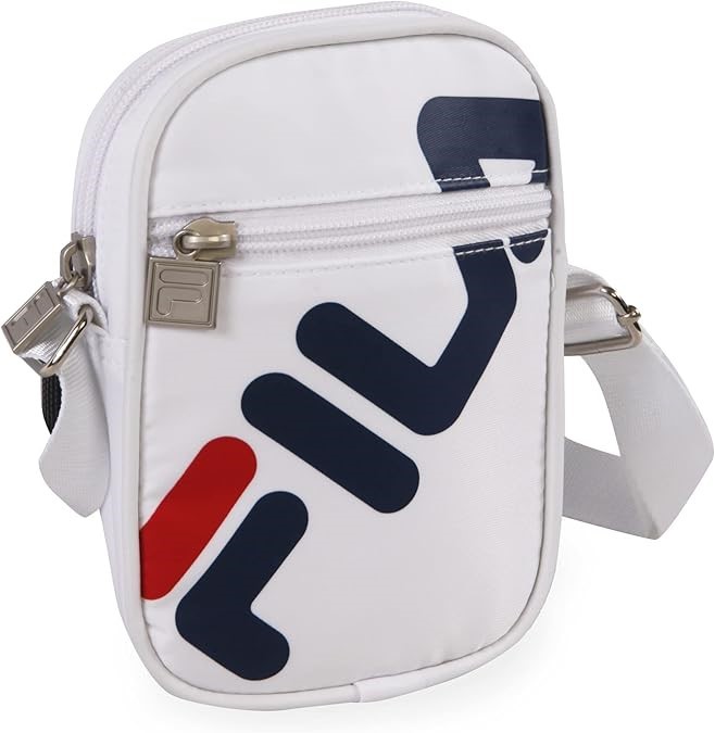 FILA Unisex Shoulder Bag, White, One Size, FL-SH-545-WT. Buyers Note - Dis
