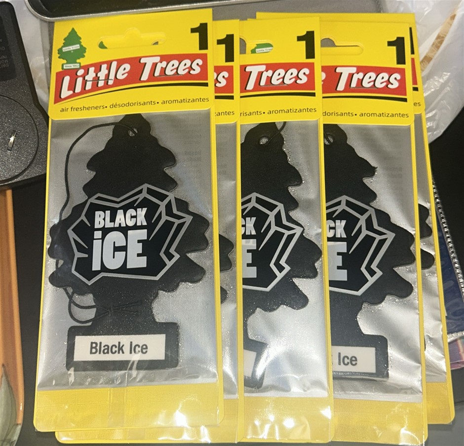 6x LittleTrees Black Ice Air Freshener
