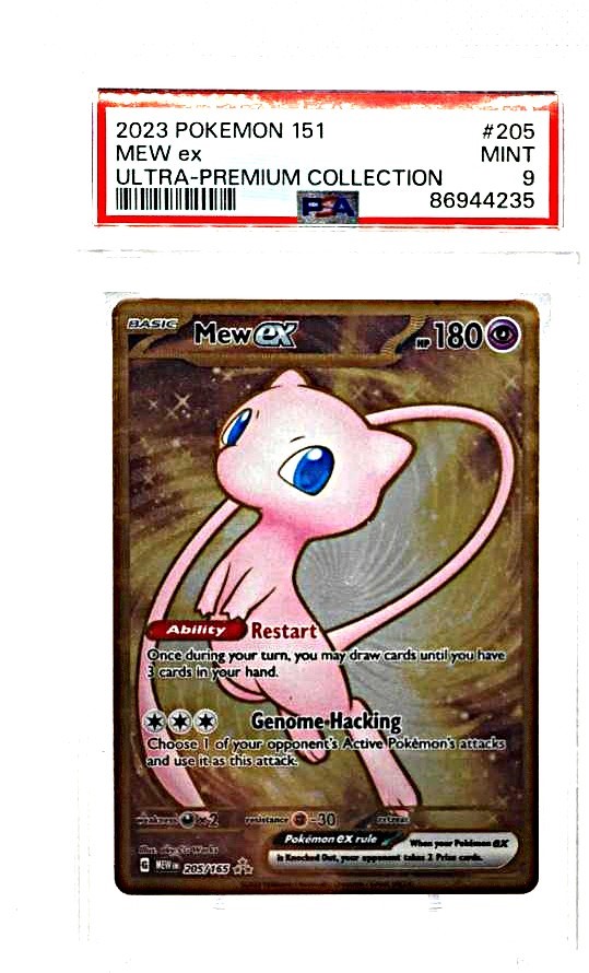 PSA 9 Mint – Mew ex Metal Card – 205/165