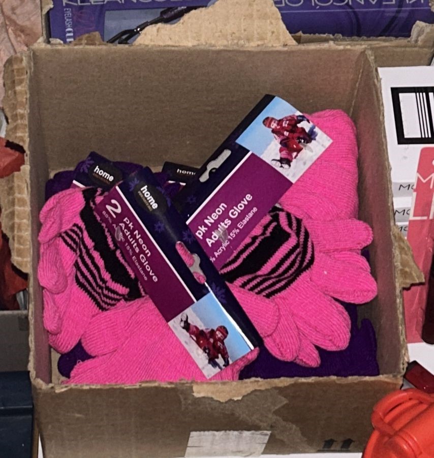 Box of Kids Winter Gloves