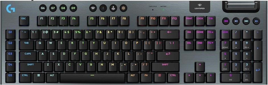 LOGITECH G915 X LIGHTSPEED Low-Profile Wireless Gaming Keyboard, Double-Sho