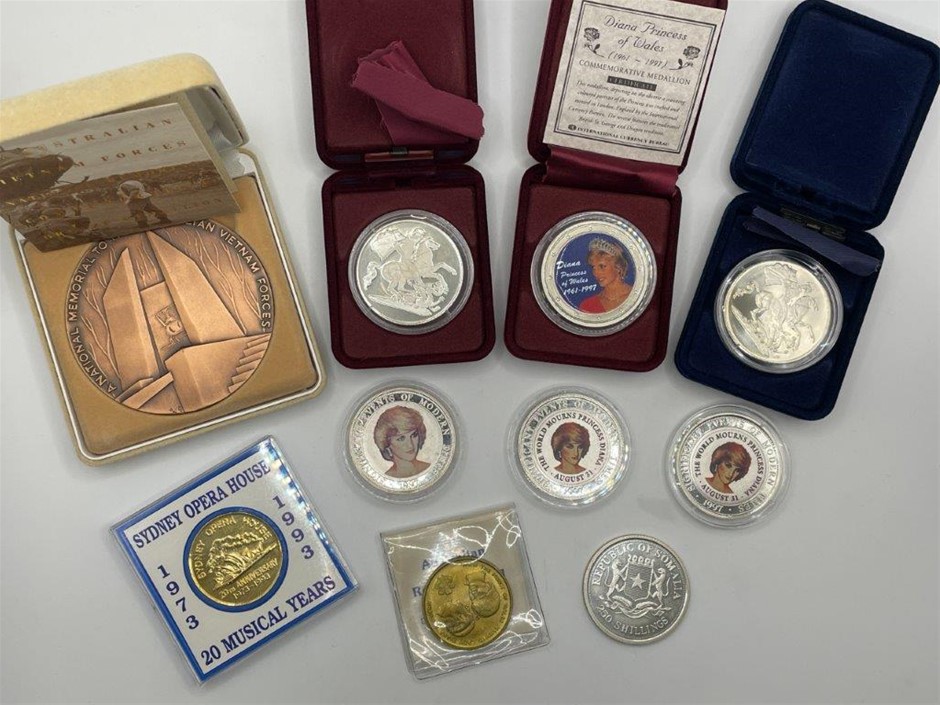 Approx. 10 x  AU & World Commemoratives, Mostly Princess Diana