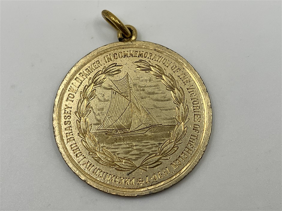 AU 1896-97 Victories Of The Helen medal, handcrafted in silver gilt