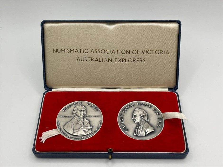 Numismatic Assoc of Victoria, AU Explorers Series Medallion Set 1967