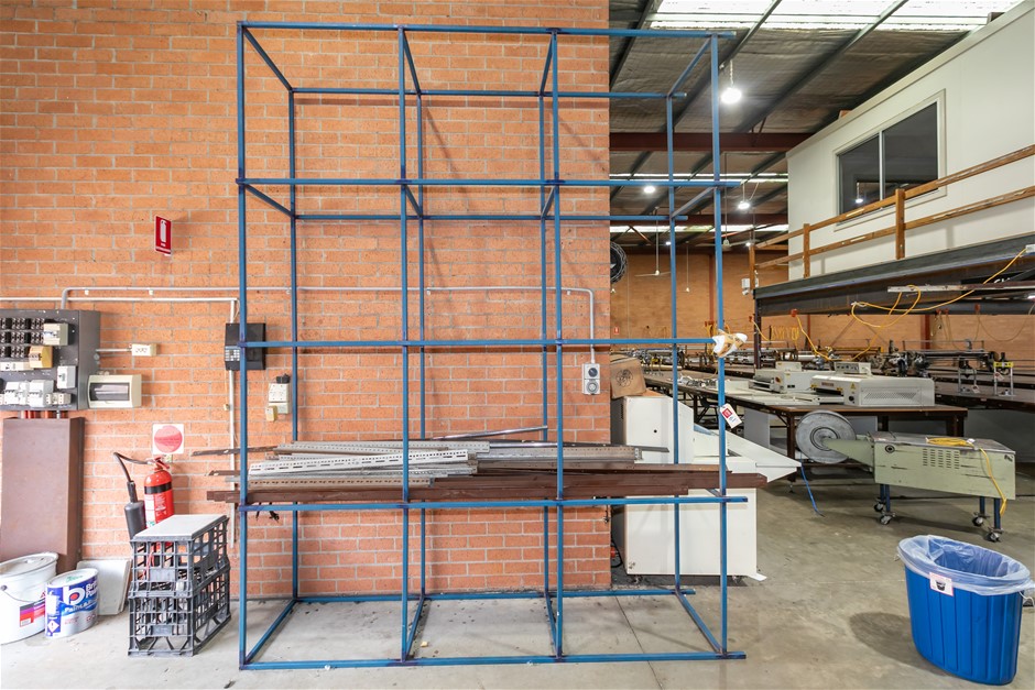 4 Bay Shelving Unit with Contents