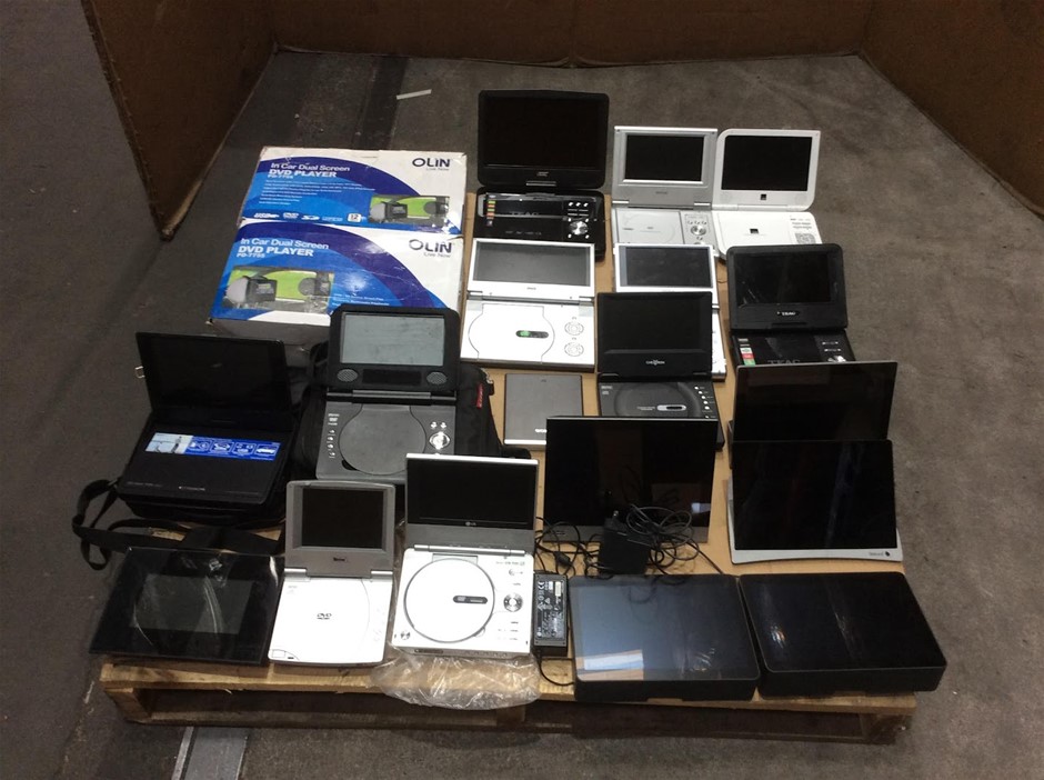 Mixed Brands Portable DVD Players And Multimedia Devices (Lot of 20)