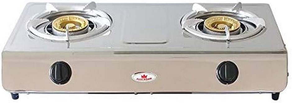 AUSCROWN Double Wok Burner Cooker Natural Gas with Flame Failure Device, Si