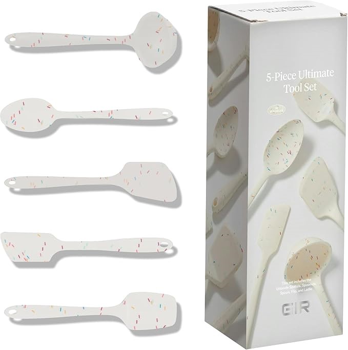 GIR 5 Piece Silicone Cooking Utensil Set, Includes Ladle, Spatula, Flip, Sp
