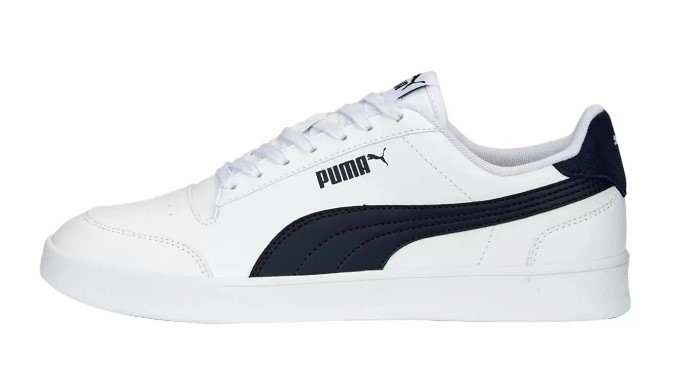 PUMA Men's Shuffle Shoes, Size US10, White/Navy (24), 309668. NB: minor use