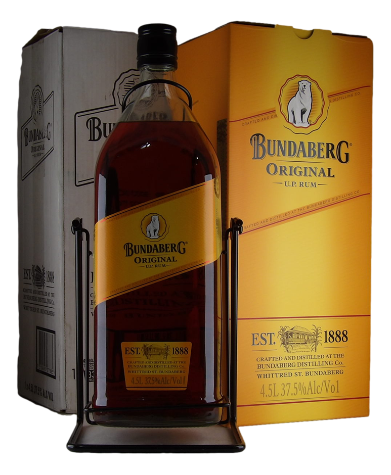 Bundaberg Original U.P Rum with Cradle (1x 4.5L) Qld