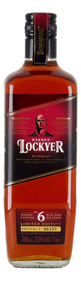 Bundaberg Darren Lockyer 6 Year Old Limited Edition Rum (1x 700mL), QLD.