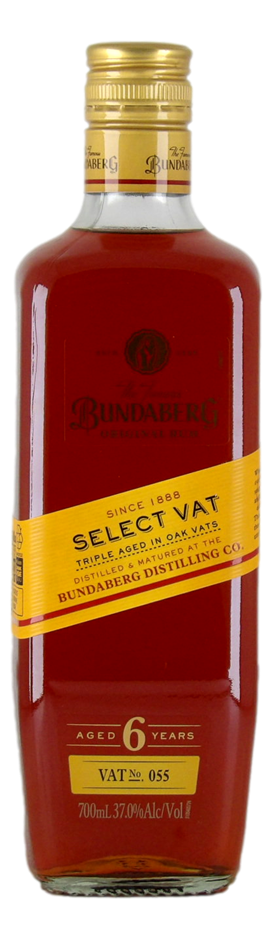 Bundaberg 6 Year Old Select Vat No.055 Rum (1x 700mL), QLD.