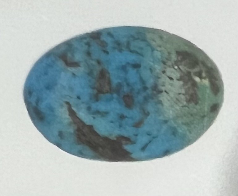 6.17 carats natural turquoise blue from Iran certified