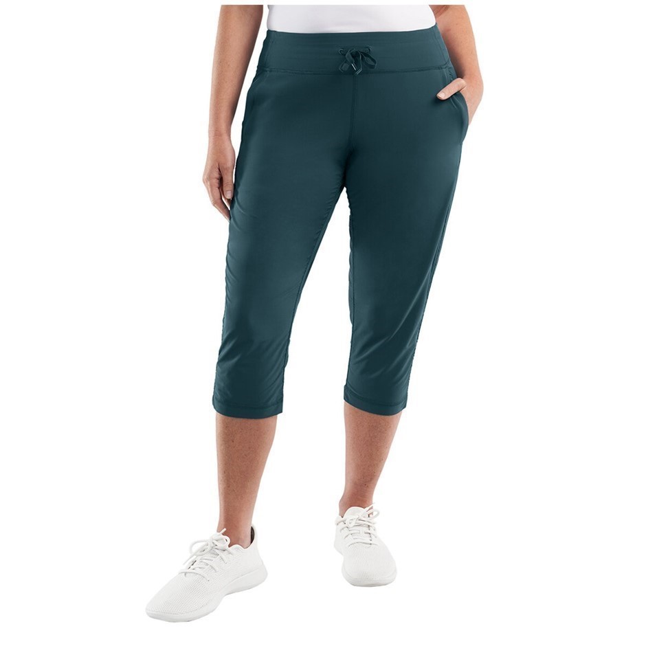 3 x SIGNATURE Women's Active Capri, Size L, Blue.