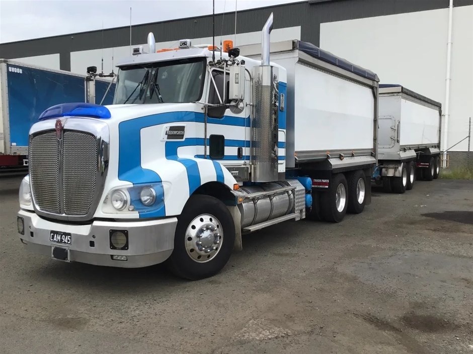 2018 Kenworth T409 Tipper Truck w/ 2018 Sloanbuilt Quad Dog Tipper Trailer