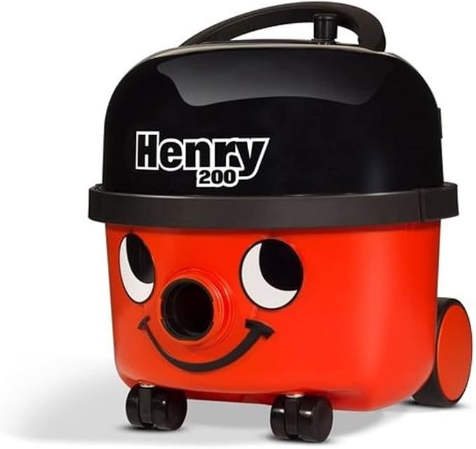 NUMATIC HENRY Dry Vacuum Cleaner, 9 Litre Capacity, Red.