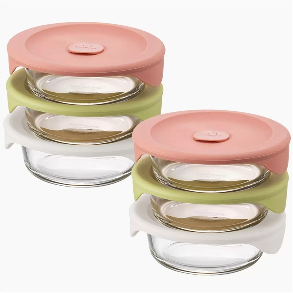LOCKNLOCK 12pc Glass Easy Meal Container Set.