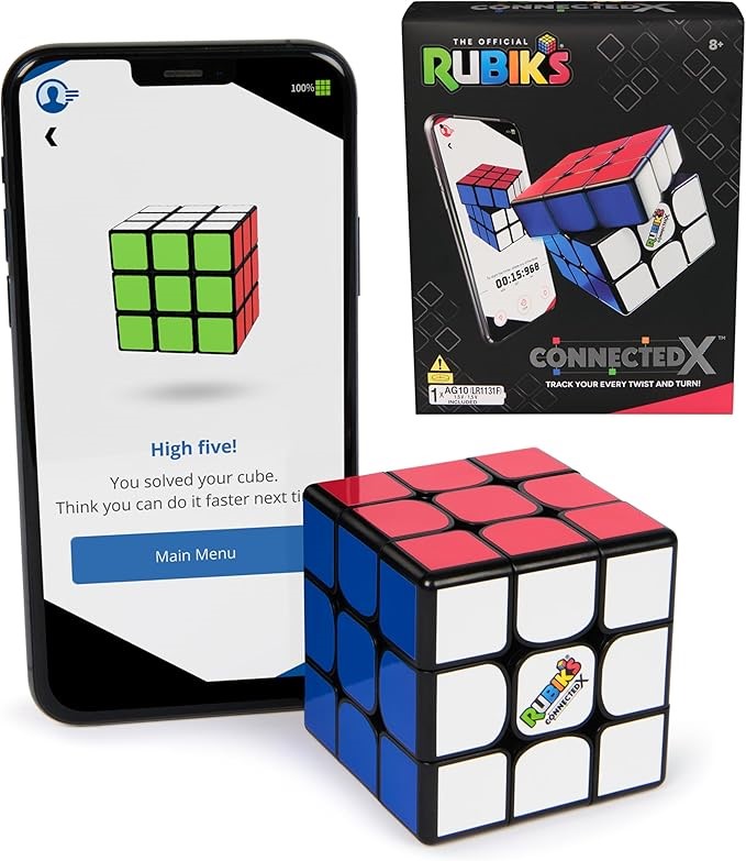 RUBIK'S CUBE ConnectedX, Bluetooth Enabled 3x3 Classic Cube.