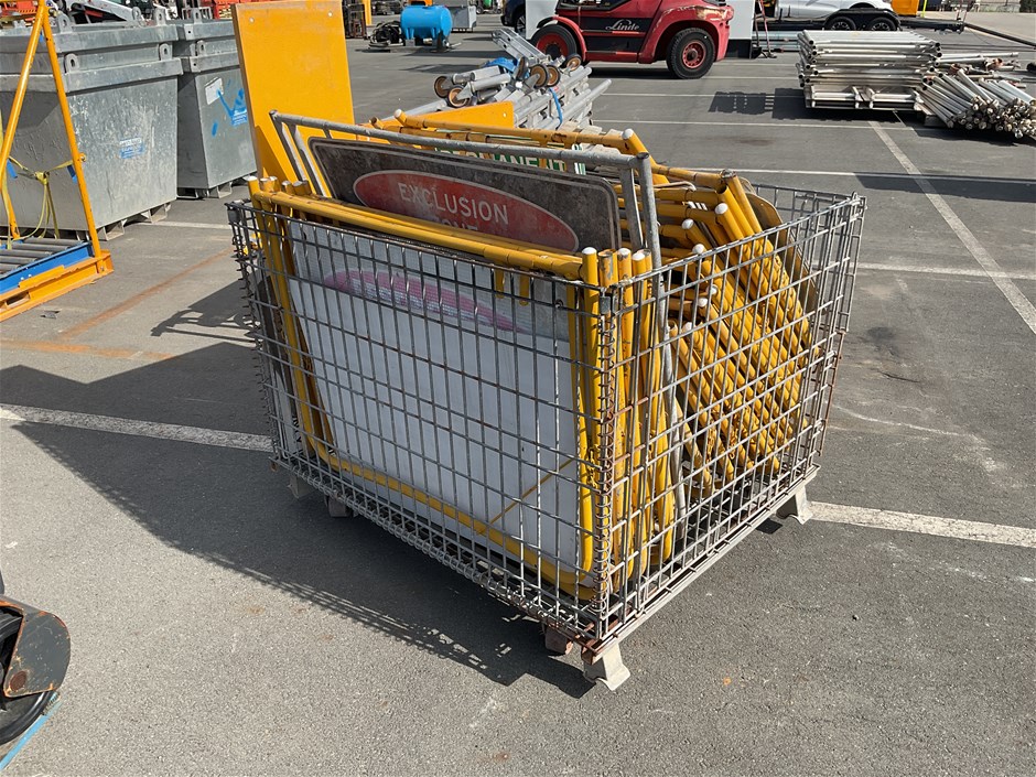 <p>Cage with safety signs</p>