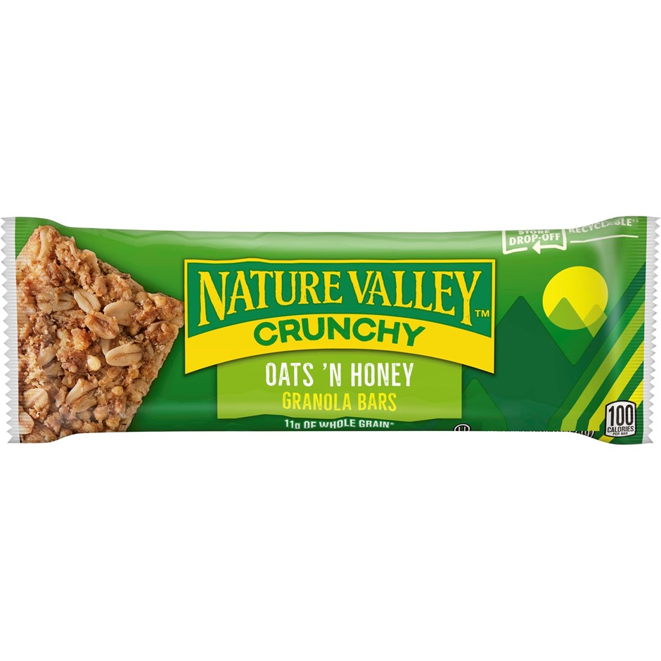 40 x NATURE VALLEY Oats & Honey Crunchy Granola Bar, 42g. Best Before: 08/2