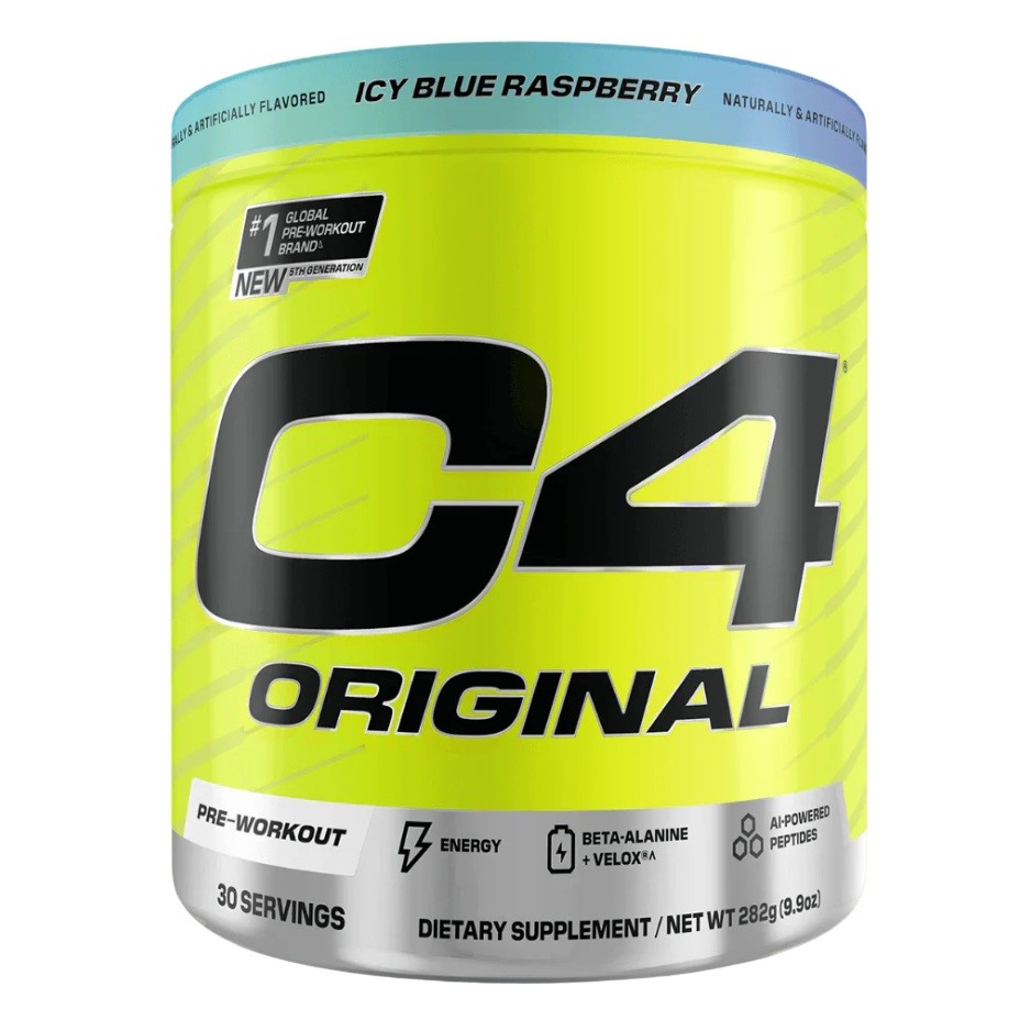 2 x C4 CELLUCOR Pre-Workout Formula, Icy Blue Raspberry, 282g.