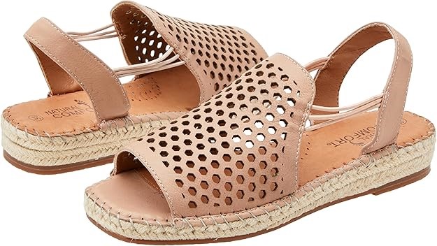 NATURAL COMFORT Women's Kumasi Sandals, Size 38, Nude, G02002. Buyers Note