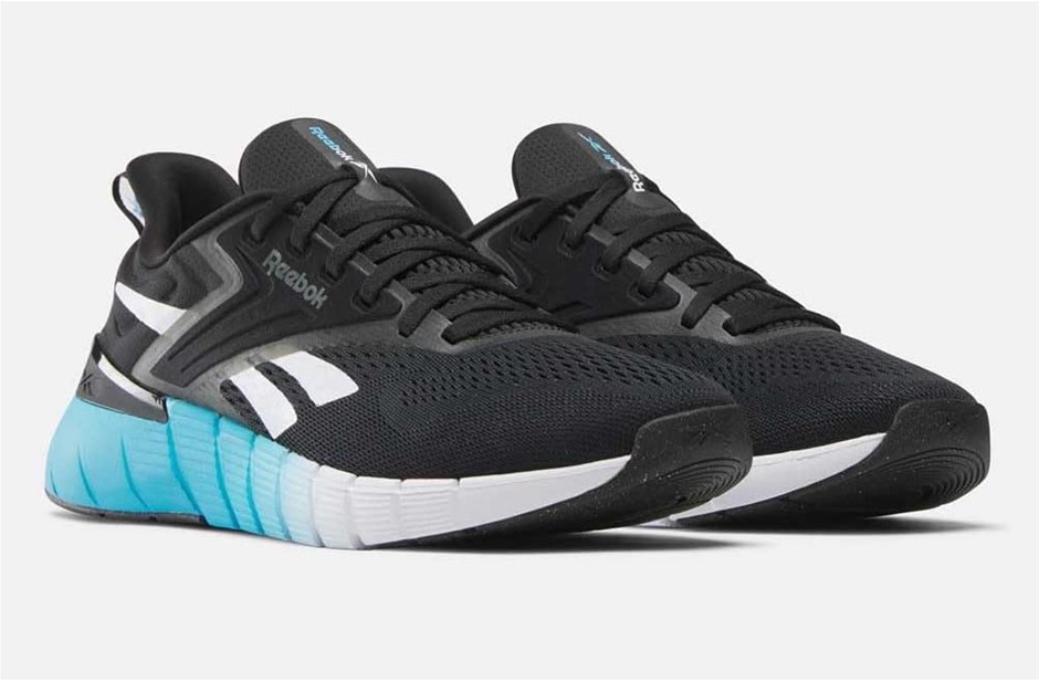 REEBOK Men's Nano Gym Sneaker, US9/EU42, Black/White/Future Cyan, 100225438