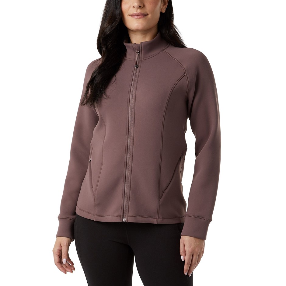 32DEGREES Women's Tech Zip Jacket, Size L, Mauve Brown. Buyers Note - Disc