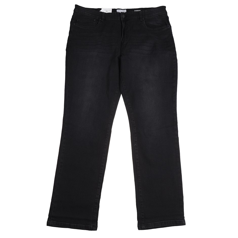 ENGLISH LAUNDRY Men's Harrow Straight Jeans, Size 38x32, 98% Cotton, Onyx B