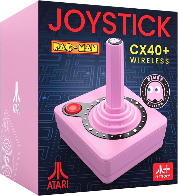 ATARI Pac-Man CX40+ Wireless Joystick - Pinky Edition - Pink