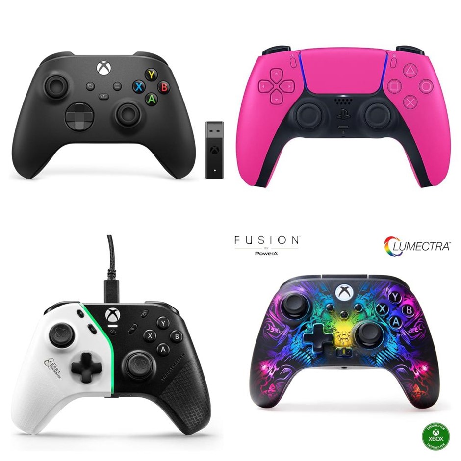 4 x Assorted Controllers. 1 x PLAYSTATION DualSense Wireless Controller Nov