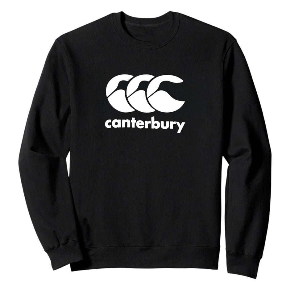 CANTERBURY Men's CCC Fleece Crew Sweater, Size XL, 60% Cotton, 989 Black, Q